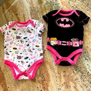 DC Comics Batman/Batgirl newborn onesie